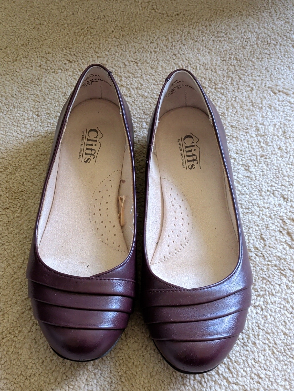 Dark Wine Red Ballet Flats